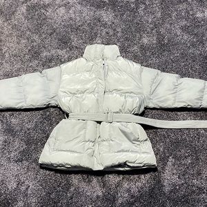 Light green puffer jacket